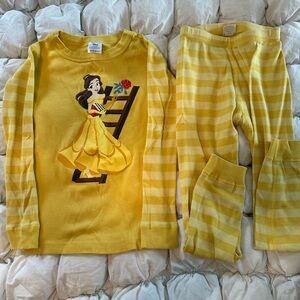 Disney Yellow Pajama Set with Cartoon Character